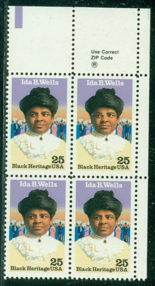 SCOTT # 2442 ZIP BLOCK, IDA B. WELLS, MINT, OG, NH, GREAT PRICE! - Image 1 of 1