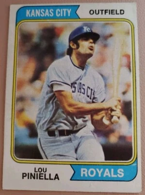 1974 Topps - #390 Lou Piniella - Image 1 of 2