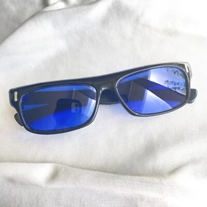 MCM Vintage 50s 60s Mod Black Sunglasses - made in JAPAN - UNISEX - Picture 1 of 10