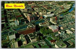 Postcard Nevada Reno Aerial View NV - Picture 1 of 2