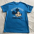 Disney Mickey Mouse T-Shirt Adult Medium Blue USA Flag Patriotic Retro Classic