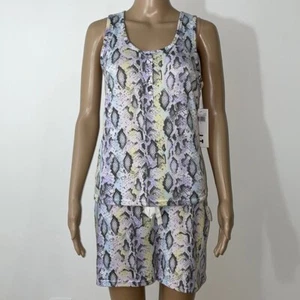 New Mixit Women's 2 Piece Sleeveless Tank Top & Shorts Pajamas Set Small  - Picture 1 of 6