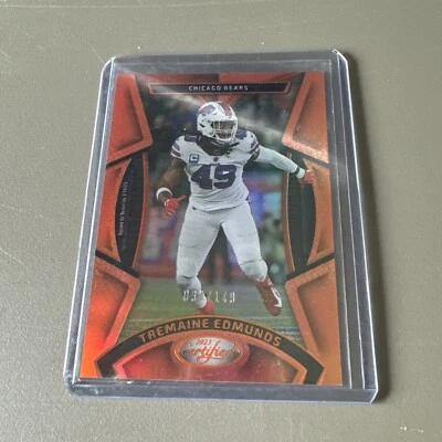 2023 Panini Certified Tremaine Edmunds Bears Orange Parallel /149 #58 - Image 1 of 3