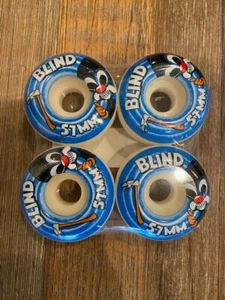 Juego de ruedas imitadoras Blind Reaper blanco/azul 51 mm NUEVO en paquete - Imagen 1 de 3