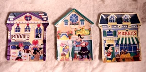 Set of 3 Disney Bradford Exchange Mickey’s Village Street Shops Plates Vintage - Picture 1 of 5