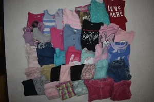 Wholesale Bulk Lot Of 35 Girls 6-12 Month Mixed Season Tops Bottoms Shirts - Picture 1 of 5