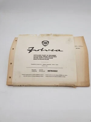 Manuale officina Lancia Fulvia Coupe 1.2 HF +vari aggiornamento catalogo ricambi - Immagine 1 di 4