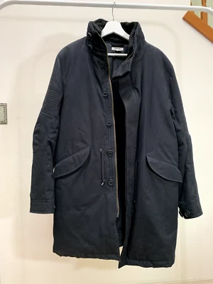 Helmut Lang Мужская куртка черный средний средней длины зимнее пальто грузовой общего назначения парка - Изображение 1 из 4