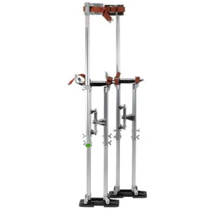 GYPTOOL Drywall Stilts 36" to 48" Adjustable Height Silver Padded Cuff Metal - Picture 1 of 5