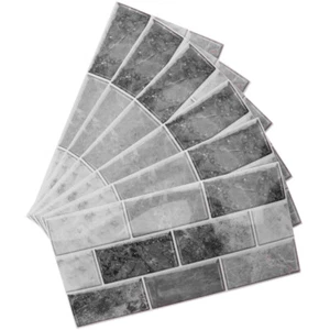 6 Sheets Peel and Stick Wall Tiles Sticky Backsplash Stickers Bathroom - Picture 1 of 12