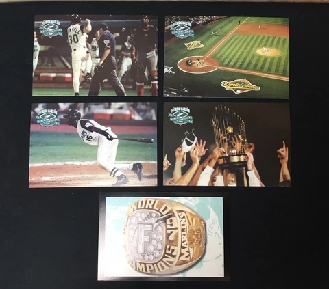 Vintage Florida Marlins MLB 1997 World Series Champions Post Cards Set of 5 NEW Cover
