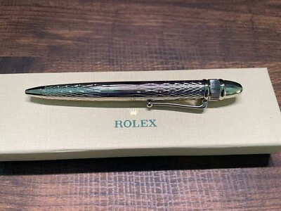 Nuevo ~ Bolígrafo Rolex Vintage Acabado Platino Plata Coleccionable Foto 1 de 4