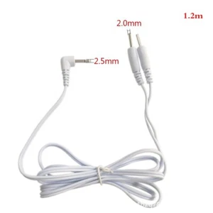 2 cables de repuesto de cable de plomo electrodo de 2,5 mm para masajeador digital unidad TENS - Imagen 1 de 3