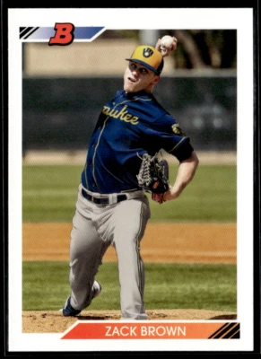 2020 Bowman Heritage #BHP34 Zack Brown Brewers - Image 1 of 2