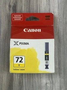 Genuine OEM Canon PGI-72Y Yellow Ink Cartridge Pixma PRO-10 PRO-10S 72 Y - Picture 1 of 2