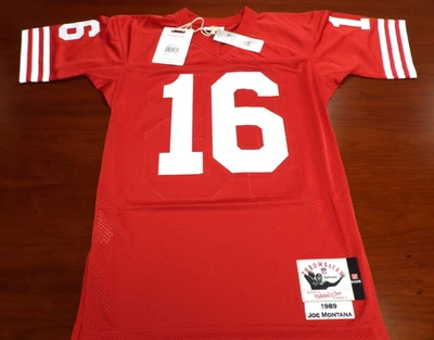 ПОДЛИННАЯ ФУТБОЛКА MITCHELL & NESS NFL SAN FRANCISCO 49ERS JOE MONTANA РАЗМЕР S 36 - Изображение 1 из 4