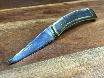 Navaja de Bolsillo Gerber Sportsman Latón Madera ANVEL Sobre Hoja Foto 1 de 4