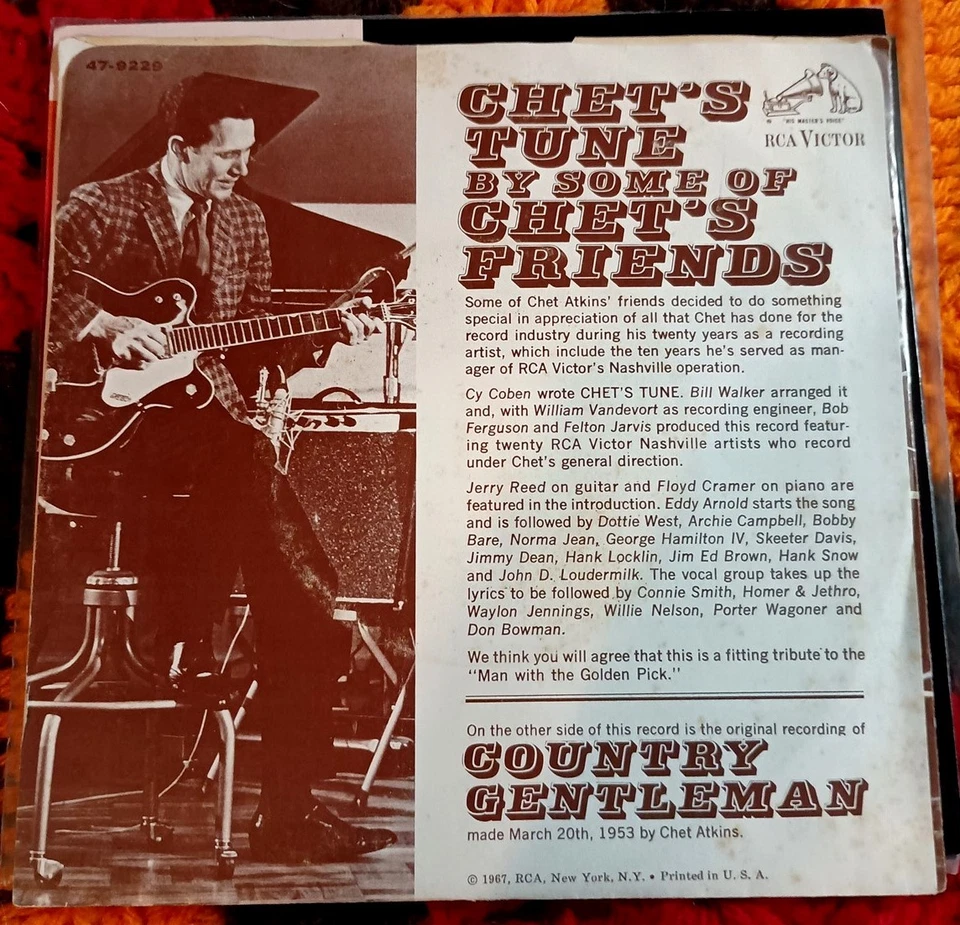 Some of Chet's Friends, Chet's Tune ~ 1967 RCA Victor 45 +PS - Image 1 of 1