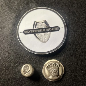 (2) 1/2ozt MK BARZ Rare Skull King & Pirate Skull Pour - Picture 1 of 4