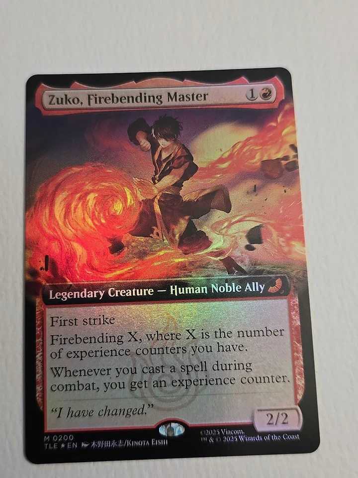 Zuko, Firebending Master - FOIL EXTENDED ART #200- Avatar: Eternal - NM MTG - Image 1 of 1