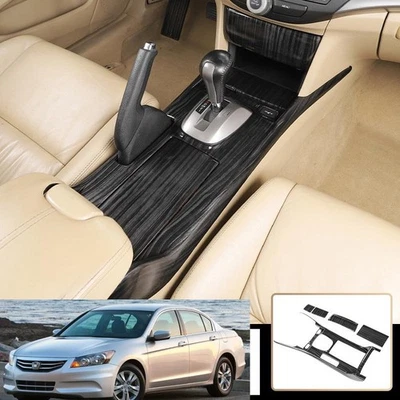 Panel de caja de cambios consola de grano de madera negra para Honda Accord Crosstour LX 08 09-12 Foto 1 de 4