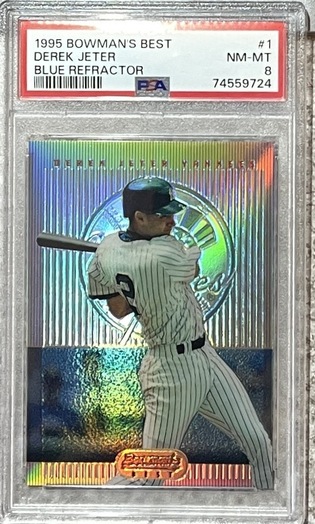 その他 DEREK JETER 1999 BOWMAN CHROME REFRACTOR 1999 Bowman Chrome Diamond Aces Refractor Derek Jeter PSA 9