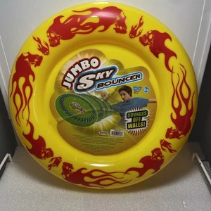 JUMBO Sky Bouncer Flying Disc Toy ~ Jakks Pacific Maui Toys ~ Yellow ~ 12” - Picture 1 of 11