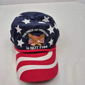 Vintage USA patriotische Mütze Kappe Adler Flagge Seil The Price of Freedom Trucker Nissan - Bild 1 von 9
