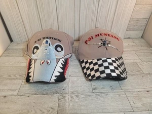A-10 Thunderbolt Warthog Airplane & P-51 Mustang Aviation Hats - Picture 1 of 8