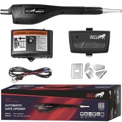 MM271 Abridor de Puerta Automático, Listo para Solar, Viene con Abridor de Puerta Control Remoto y M... Foto 1 de 4