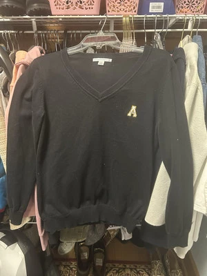 Appalachian State Black V Neck Sweater Women’s Medium - Image 1 of 3