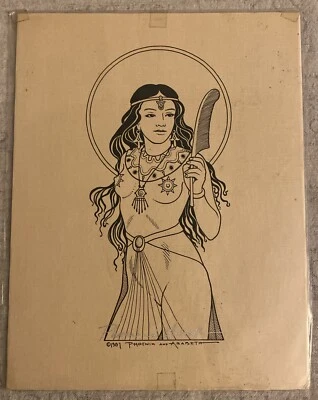 VTG Phoenix & Arabeth Tatoo Graphic Mystic Visions Series Signed 11” X 8.5” 1981 - Image 1 of 4