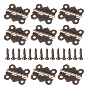 20Pcs Antique Brass Jewelry Box DIY Butterfly Hing +80Pcs Screws 20x17mm Repair - Imagen 1 de 3