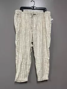 Old Navy Linen Blend Capris Elastic/Drawstring Waist Cream Women's XL - Picture 1 of 2