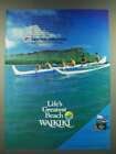 1986 United Airlines Ad - Life's Greatest Beach Waikiki