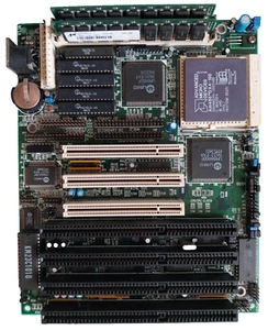 Ford Lian 9885AW Socekt 3 motherboard + AMD DX4-100 + 32Mb EDO RAM - Picture 1 of 12