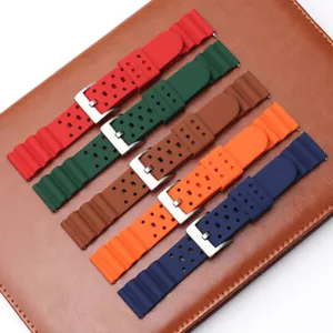 20/22MM Straps For Omega/Seiko/Huawei Watch Band Universal Silicone Watch Strap - Imagen 1 de 19