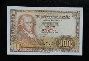 3 - BILLETE ESPAÑA 100 PESETAS 1948 "Fco. BAYEU" GEMA SIN CIRCULAR - Imagen 1 de 2