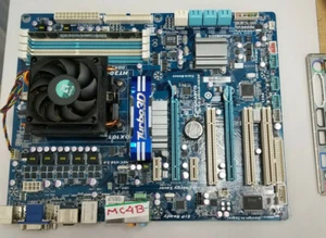 Gigabyte GA880GA F4 AM3 MOTHERBOARD,AMD Phenom II 1075T 6 core CPU & 4GB #MC4B - Picture 1 of 9