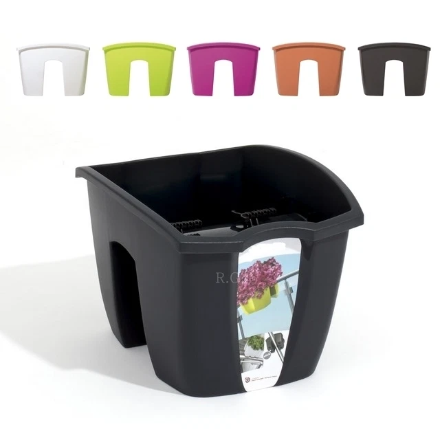 Balkonkasten Blumenkasten Geländerkasten Kräutertopf 3 Größen 240 390 580mm - Bild 1 von 1