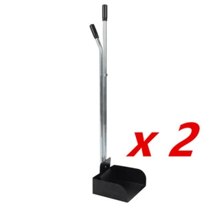 2 x Black Heavy Duty Steel Pooper Scooper Toilet Pet Dog Cat Puppy Waste Removal - Picture 1 of 2