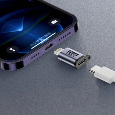 Adattatore da Type C femmina a 8 Pin Maschio connettore Per iPhone 14 13 12 11 8 - Immagine 1 di 2