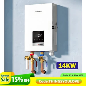 Electric Tankless Water Heater 14KW On-Demand Instant Hot Water for Whole House - Picture 1 of 10