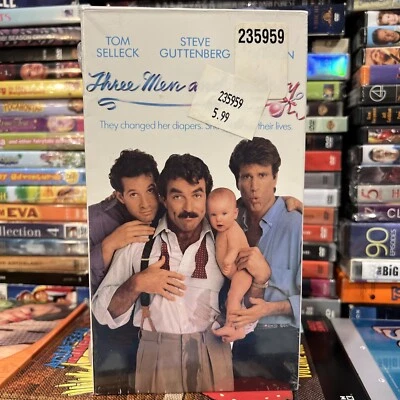 Three Men and a Baby 1987 VHS Factory Sealed Tom Selleck Ted Danson Comedy Foto 1 de 4
