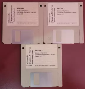 Original Microsoft Windows NT Server disk Floppy Disk Boot disk, Setup 2 & 3 - Picture 1 of 1