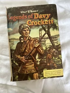Walt Disney Legends of Davy Crockett Whitman Pub libro copertina rigida 1955 - Foto 1 di 6