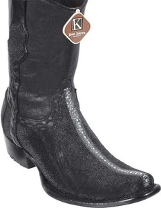 Bota Occidental King Exotic NEGRA STINGRAY ROWSTONE con cremallera lateral media pantorrilla EE+ - Imagen 1 de 5