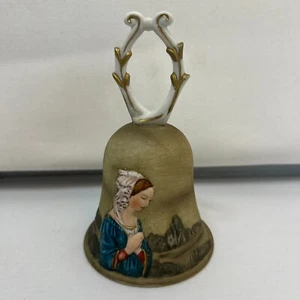 Campana Virgen Bisque Porcelana 1979 De Colección, Campana Religiosa C33 México Romano - Imagen 1 de 12