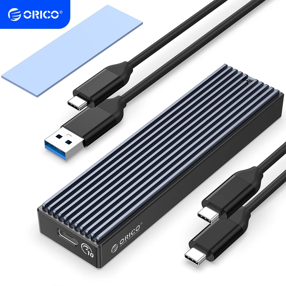 ORICO M.2 NVMe SSD Gehäuse USB-C Adapter 10Gbps PCIe NVMe M-Key/M+B Key SSD DHL - Bild 1 von 4