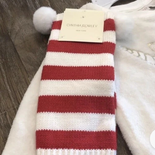 Подогреватели для ног Cynthia Rowley НОВЫЕ! Красная и белая полоса для молодых девушек - Изображение 1 из 1